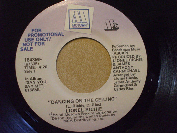 Lionel Richie : Dancing On The Ceiling (7", Single, Promo)