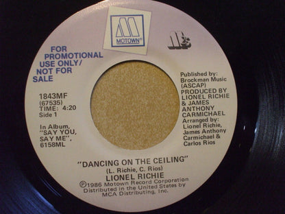 Lionel Richie : Dancing On The Ceiling (7", Single, Promo)