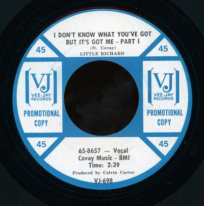 Little Richard : I Don't Know What You've Got But It's Got Me (7", Promo)