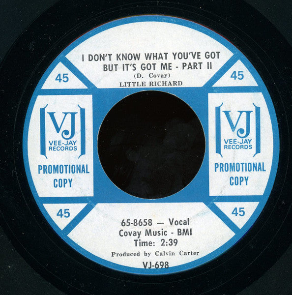 Little Richard : I Don't Know What You've Got But It's Got Me (7", Promo)