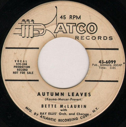 Bette McLaurin : What A Night For Love (7", Promo)