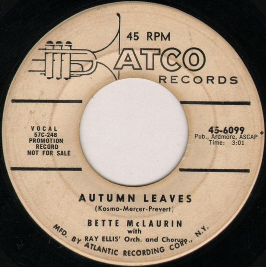 Bette McLaurin : What A Night For Love (7", Promo)