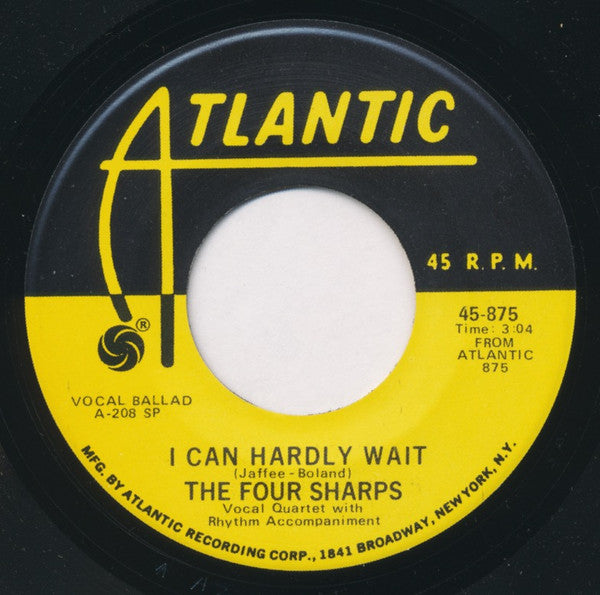 The Four Sharps (3) : Don't Ask Me Why  /  I Can Hardly Wait (7", Single, RE)