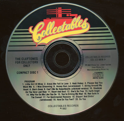 The Cleftones : For Collectors Only (2xCD, Comp)