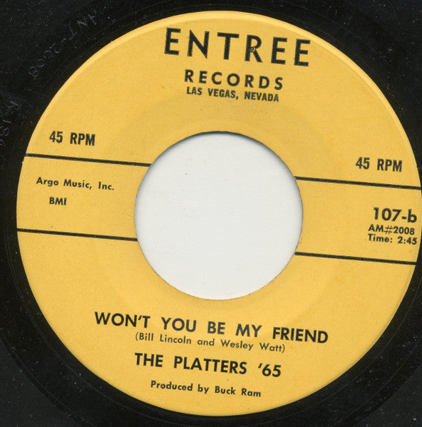 The Platters : Run While It's Dark (7", Mono, Rai)