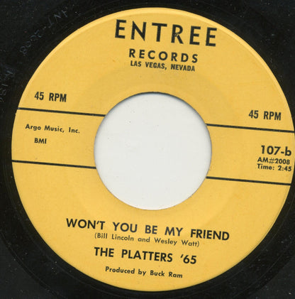 The Platters : Run While It's Dark (7", Mono, Rai)