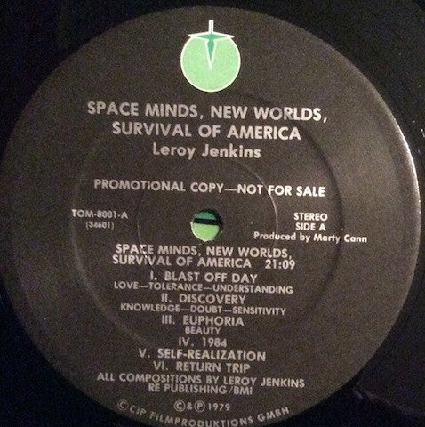Leroy Jenkins : Space Minds, New Worlds, Survival Of America (LP, Album, Promo)