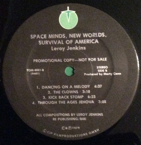 Leroy Jenkins : Space Minds, New Worlds, Survival Of America (LP, Album, Promo)