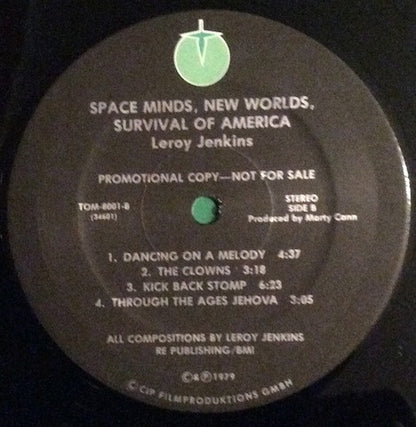 Leroy Jenkins : Space Minds, New Worlds, Survival Of America (LP, Album, Promo)