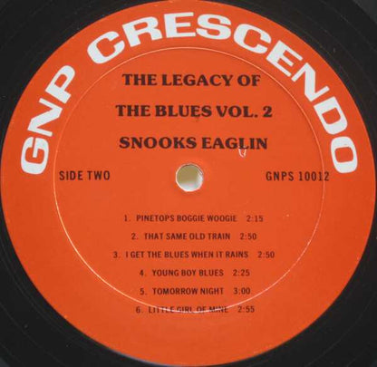 Snooks Eaglin : The Legacy Of The Blues Vol. 2 (LP, RE)