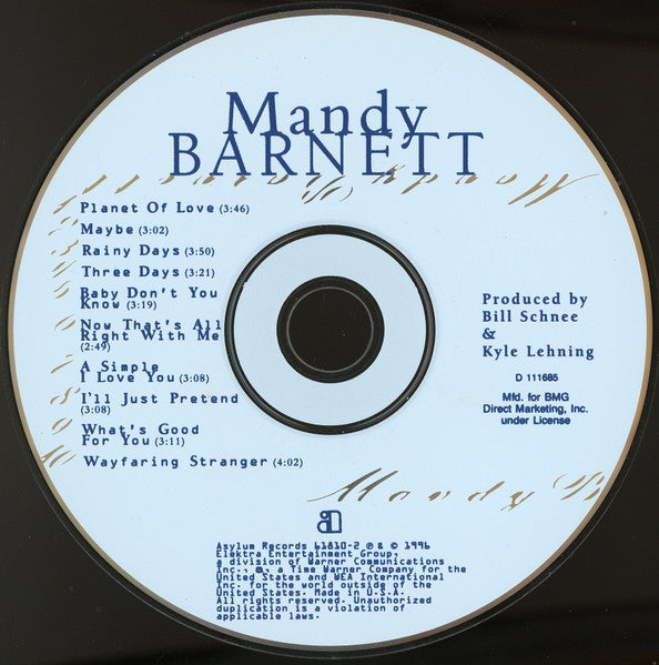 Mandy Barnett : Mandy Barnett (CD, Album, Club)