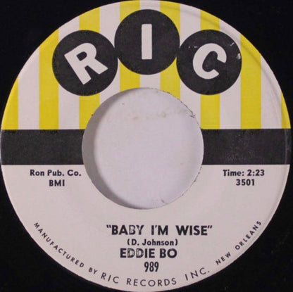 Eddie Bo : Baby I'm Wise / Roamin-Titis (7")