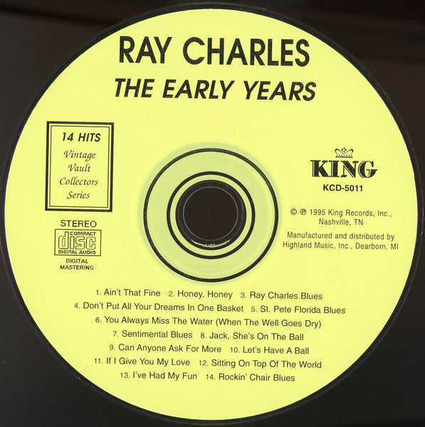 Ray Charles : Ray Charles The Early Years (CD, Comp)