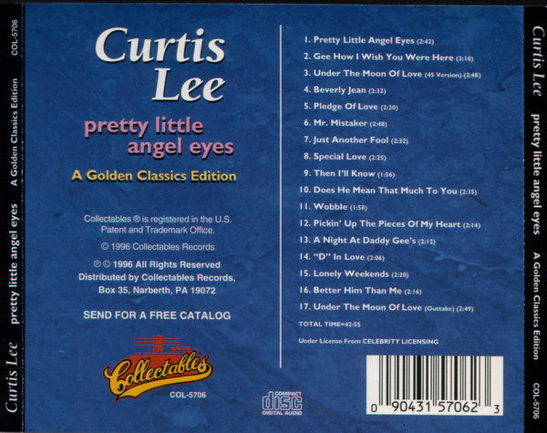 Curtis Lee : Pretty Little Angel Eyes: A Golden Classics Edition (CD, Comp)