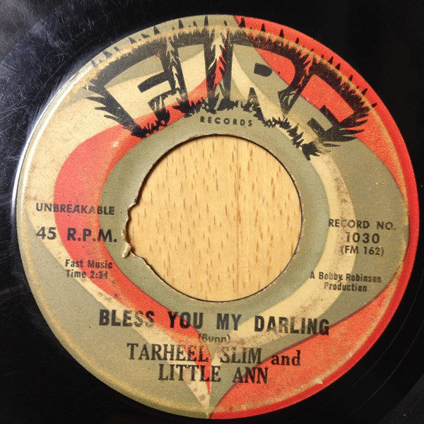 Tarheel Slim & Little Ann : Security / Bless You My Darling (7")