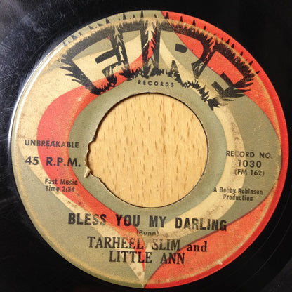 Tarheel Slim & Little Ann : Security / Bless You My Darling (7")