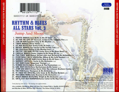 Various : Rhythm & Blues All Stars Vol.3: Jump And Shout (CD, Comp)