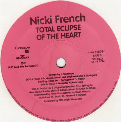 Nicki French : Total Eclipse Of The Heart (12")