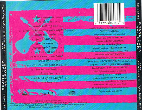 Grand Funk Railroad : Capitol Collectors Series: Grand Funk Railroad (CD, Comp, RM)