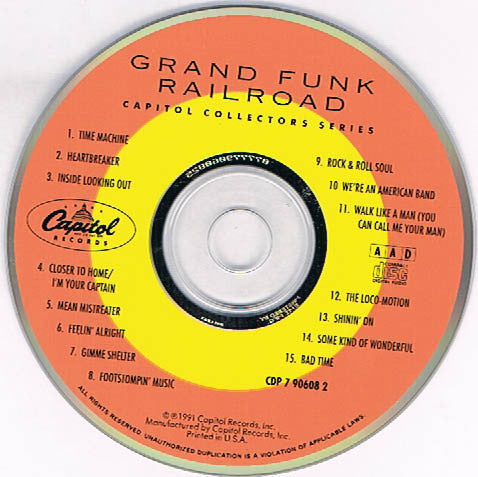 Grand Funk Railroad : Capitol Collectors Series: Grand Funk Railroad (CD, Comp, RM)