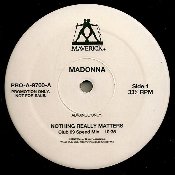 Madonna : Nothing Really Matters (12", Advance, Promo)