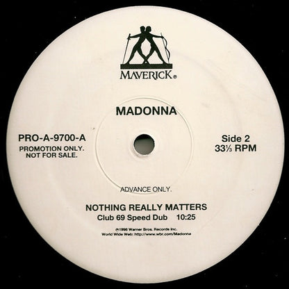Madonna : Nothing Really Matters (12", Advance, Promo)