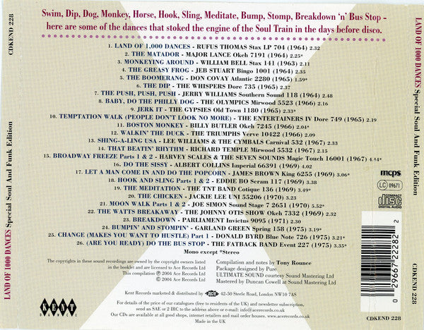 Various : Land Of 1000 Dances (Special Soul & Funk Edition) (CD, Comp, RM)