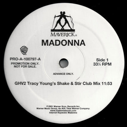 Madonna : GHV2 (Tracy Young's Shake & Stir Club Mix) (12", Advance, Promo)
