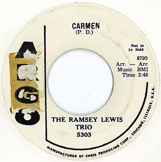 The Ramsey Lewis Trio : Black Eye Peas (7", Single, Promo)