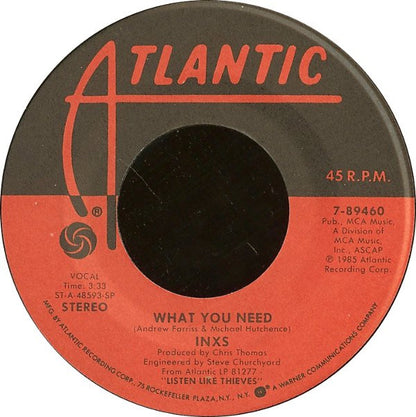 INXS : What You Need (7", Single, Spe)