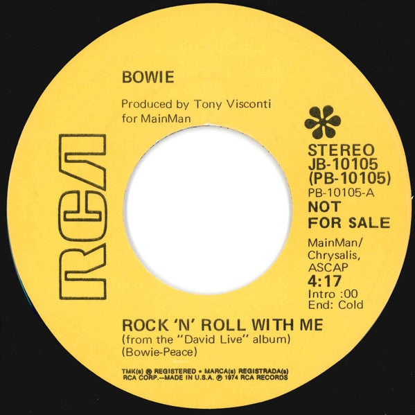 David Bowie : Rock 'N' Roll With Me (7", Single, Promo)
