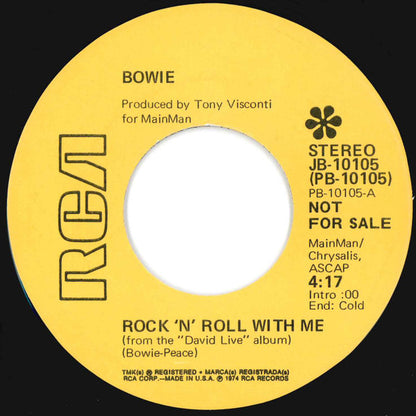 David Bowie : Rock 'N' Roll With Me (7", Single, Promo)