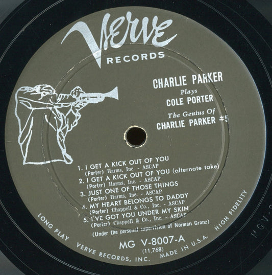 Charlie Parker : Charlie Parker Plays Cole Porter (LP, Album, Mono, RE)