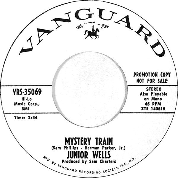 Junior Wells : Stop Breakin' Down / Mystery Train (7", Promo, Styrene)