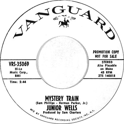 Junior Wells : Stop Breakin' Down / Mystery Train (7", Promo, Styrene)