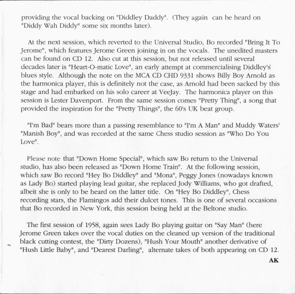 Bo Diddley : The Chess Years 1955 - 1974 (12xCD, Comp)