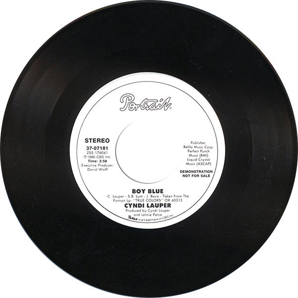 Cyndi Lauper : Boy Blue (7", Promo)