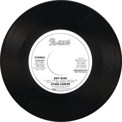 Cyndi Lauper : Boy Blue (7", Promo)
