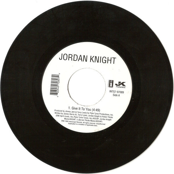 Jordan Knight : Give It To You (7", Single)