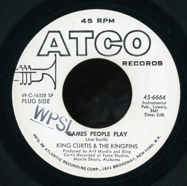 King Curtis & The Kingpins : Games People Play (7", Promo, SP-)