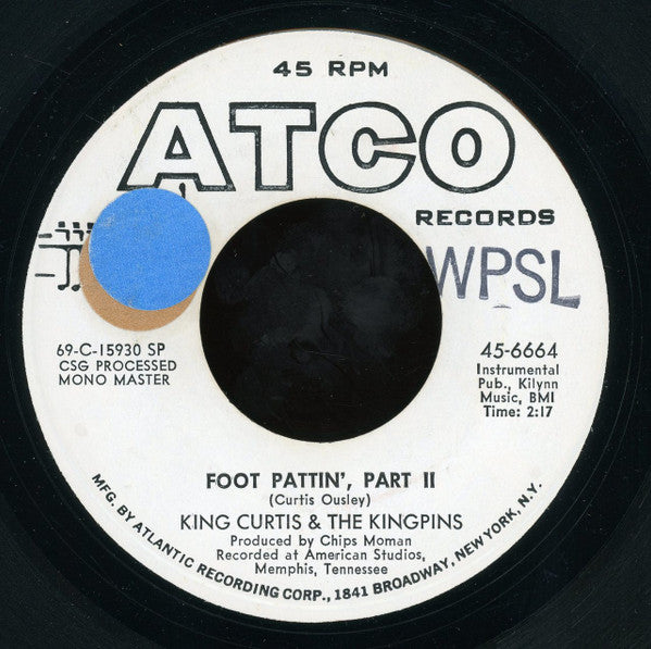 King Curtis & The Kingpins : Games People Play (7", Promo, SP-)