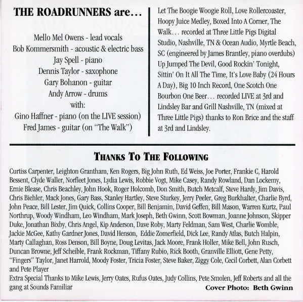 The Roadrunners (18) : Boogie Woogie Roll (CD, Album)