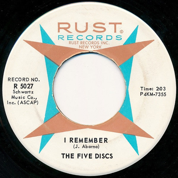 The Five Discs : I Remember (7", RE)