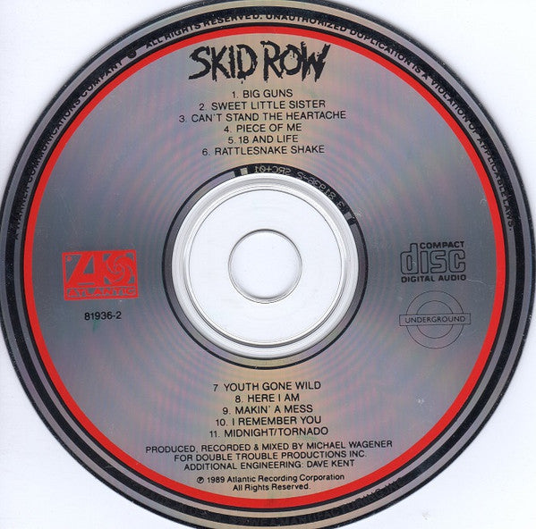 Skid Row : Skid Row (CD, Album, SRC)