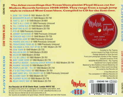 Floyd Dixon : Cow Town Blues (The Seminal 1948-50 Recordings) (CD, Comp)