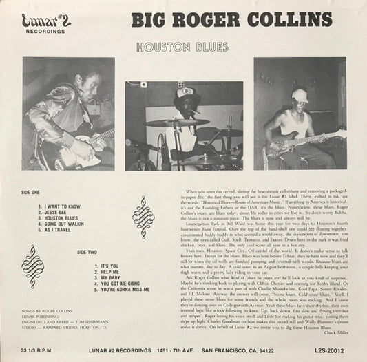 Big Roger Collins : Houston Blues (LP)