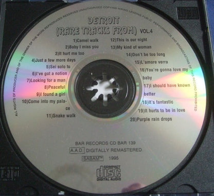 Various : Detroit (Rare Tracks From) Vol.4 (CD, Comp, Ltd, Unofficial)