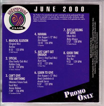 Various : Promo Only Underground Club June 2000 (CD, Comp, Promo)