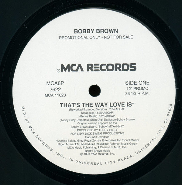 Bobby Brown : That's The Way Love Is (12", Single, Promo)