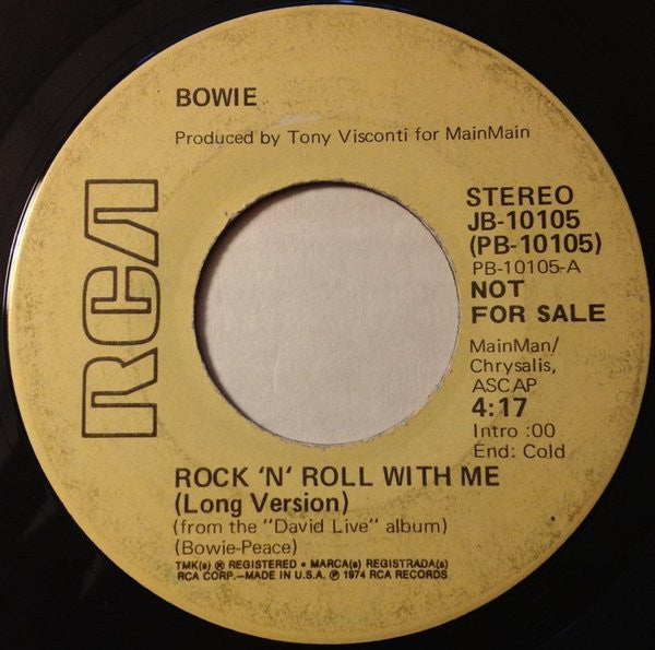David Bowie : Rock 'N' Roll With Me (7", Promo)